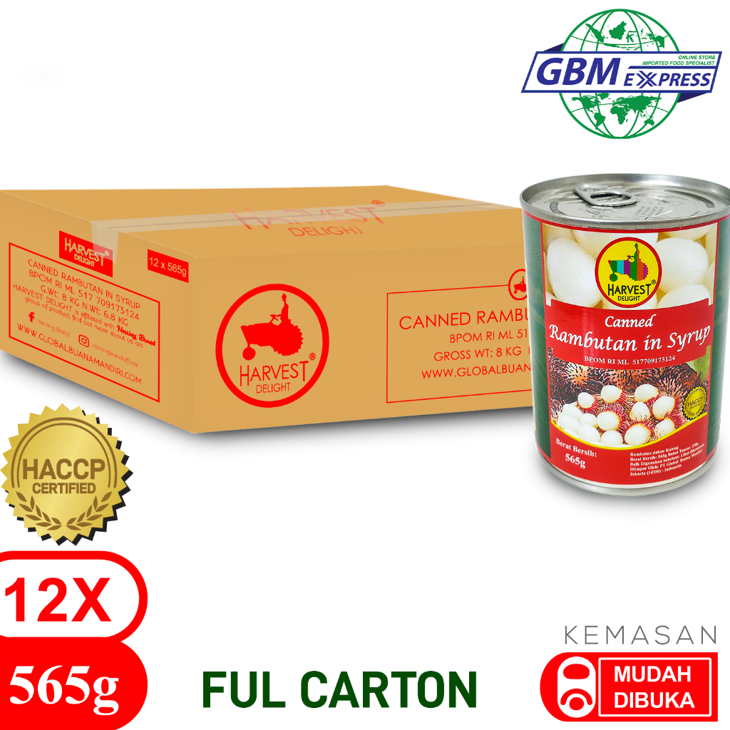 

Harvest Delight Rambutan in Syrup 565g - Full Carton x 12pcs