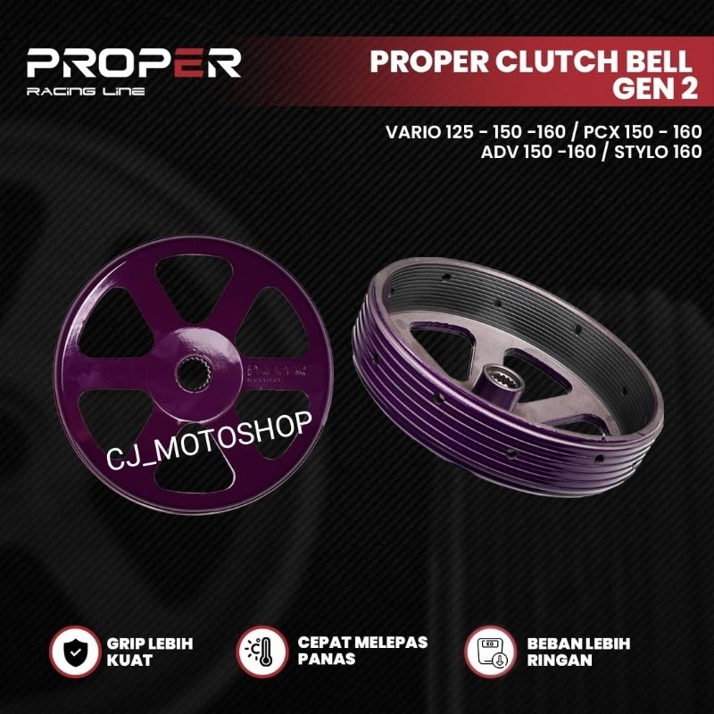 Mangkok Kampas Ganda Proper Racing Line Honda PCX VARIO ADV 125 150 160 Fi ESP NMAX AEROX B65 NMAX 2