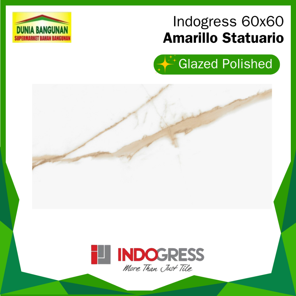 Granit 60x120 Indogress Amarillo Statuario Granit Dinding Granit Lantai