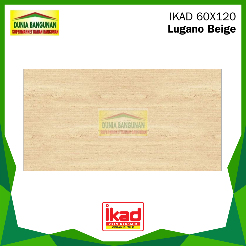 Granit 60x120 IKAD Lugano Beige Granit Lantai Motif Cream Marmer Glossy / Granit Dinding / Granit Me