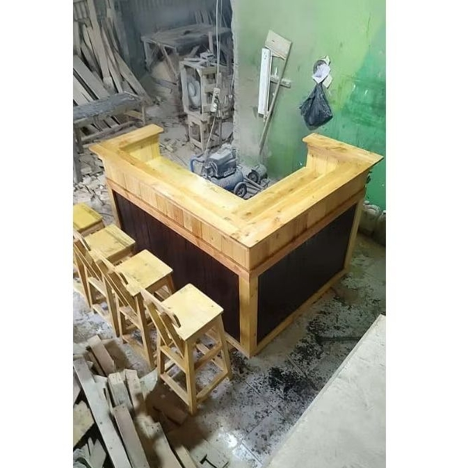 meja bar, mini bar, meja warkop dari kayu jati belanda solid