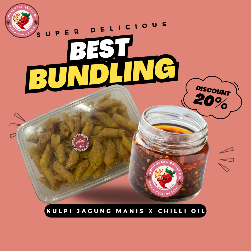 

JAJAN RENYAH | PEDAS | JAJAN KULPI | CHILLI OIL | JAJAN MURAH | JAJAN ANAK KOS |Kulit Lumpia| | super delicious bundle | chilli oil | JAJANAN