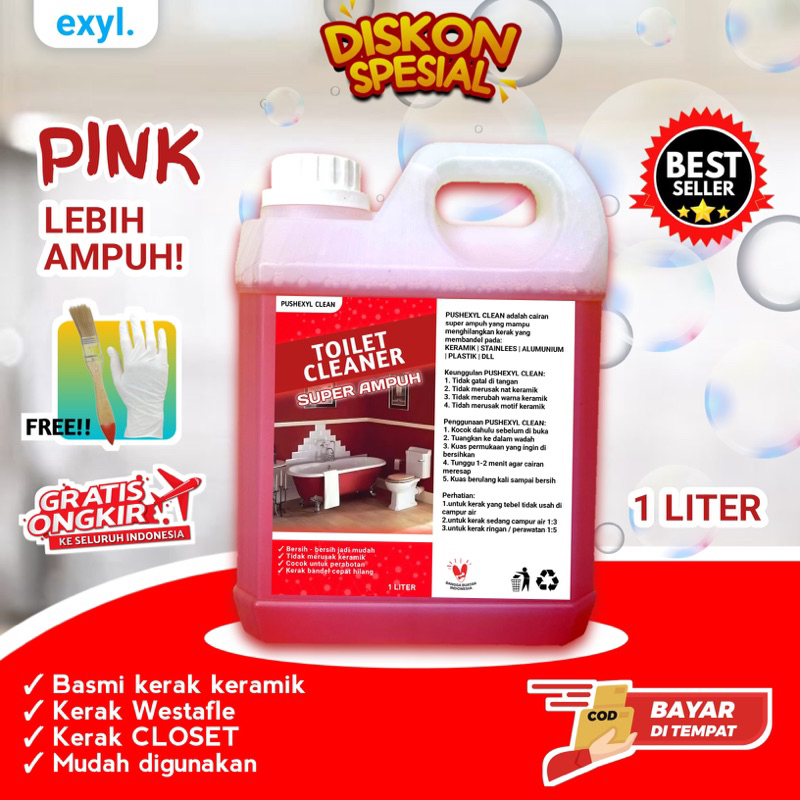 Toilet Cleaner Pink Pembersih Kerak Keramik Kamar Mandi 1 Liter