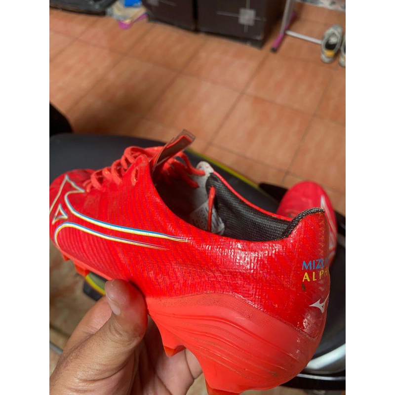 sepatu bola second mizuno alpha elite fg 40