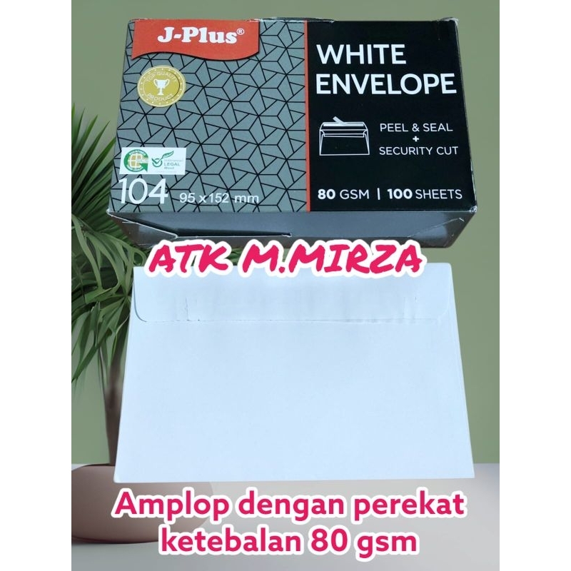 

Amplop Tanggung J-PLUS 104 80 Gsm pakai perekat ecer