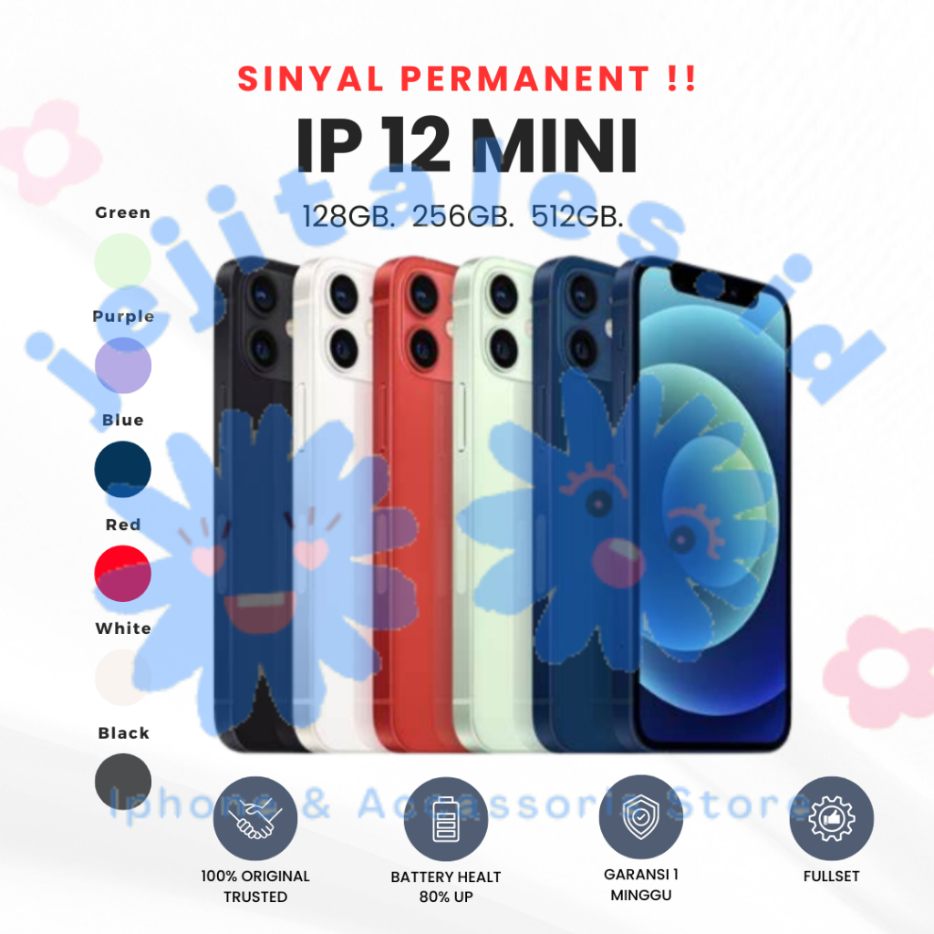IP 12 MINI BC 64GB 128GB 256GB Second Terdaftar