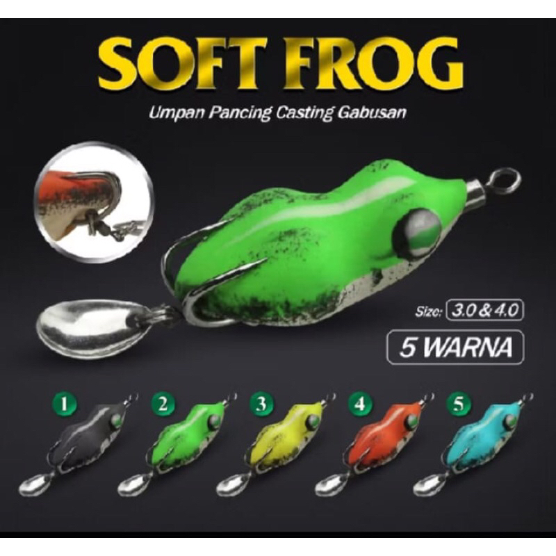 Umpan pancing soft frog gabus Toman - umpan kodok karet
