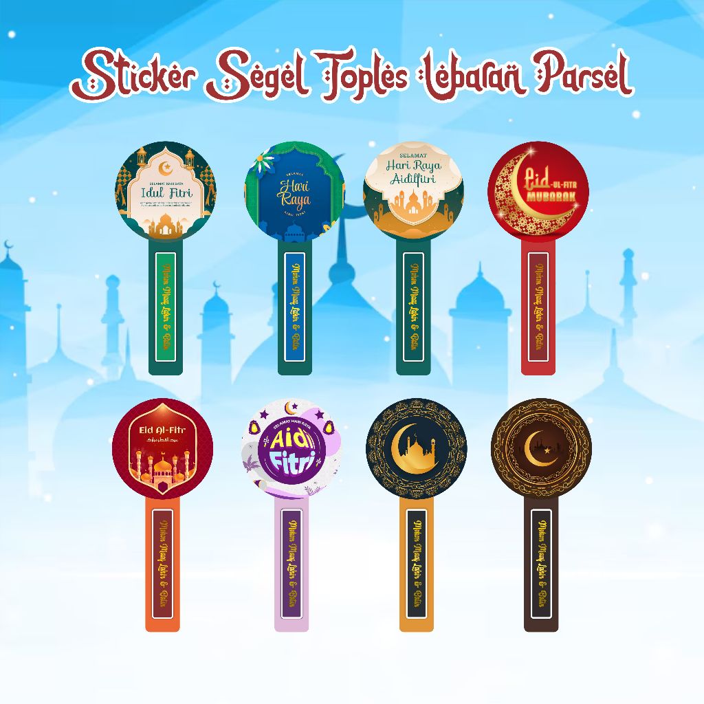 

Sticker Lebaran Sticker Lidah Segel Toples Idul Fitri Kue Kering Ramadan series 1