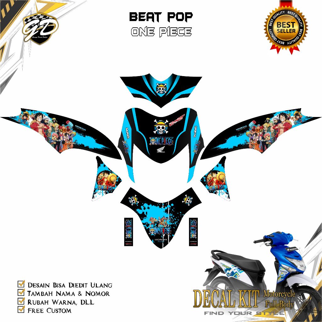 Decal Beat pop Full Body Stiker Decal Beat Pop Full Body One Piece