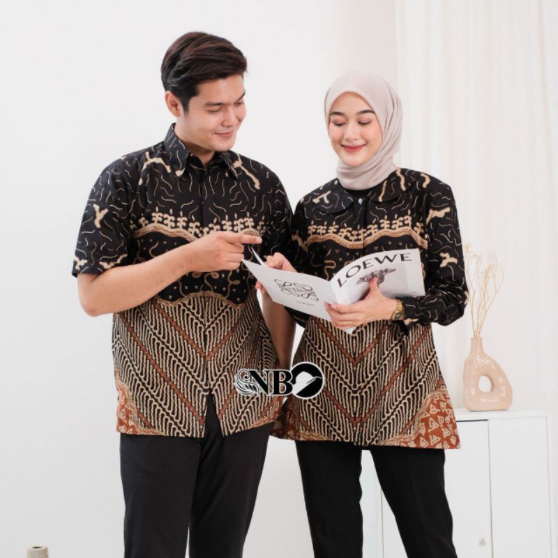 Batik Couple Atasan Batik Seragaman Katun Batik Couple Pasangan