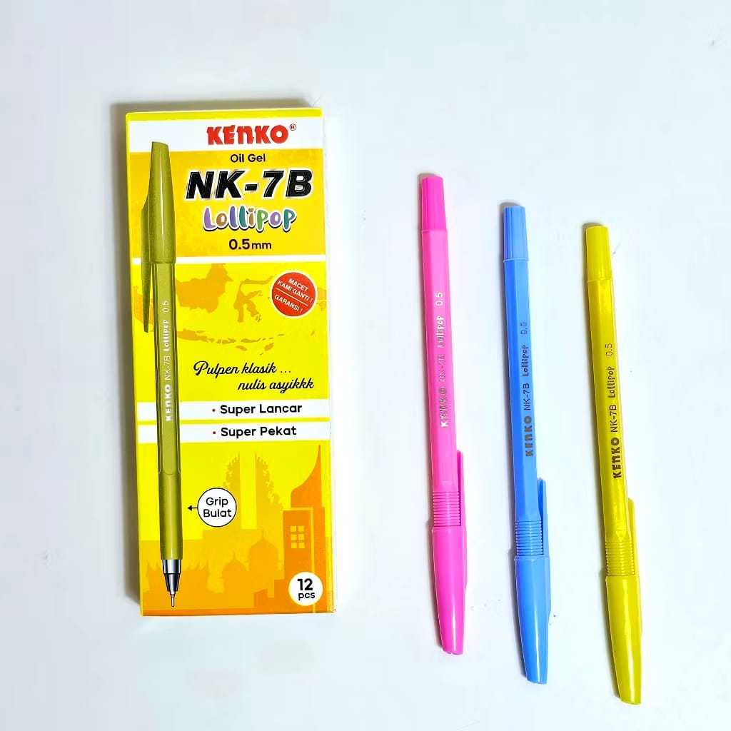 

Bolpen KENKO NK-7-0.5mm (12pcs) / Pulpen / Balpen/Ballpoint/Pen Jel/Pen