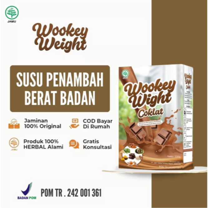 

PENAWARAN TERBAIK !!! Wookey Weight Coklat - Susu Penambah Berat Badan 200gr Paket Nutrisi 1 Box