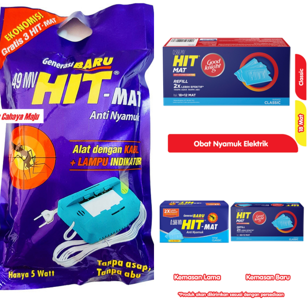 Hit Mat Alat dan Refill Anti Nyamuk Listrik Obat Nyamuk Elektrik