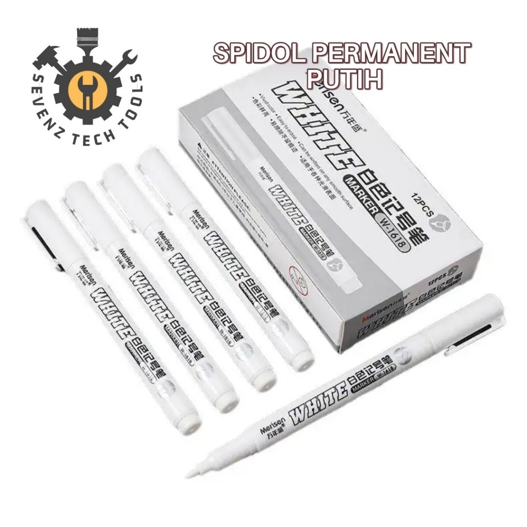 

[MURAH]SPIDOL PERMANENT PUTIH SPIDOL PUTIH CAT PERMANENT CEPAT KERING TIDAK MUDAH LUNTUR TAHAN AIR
