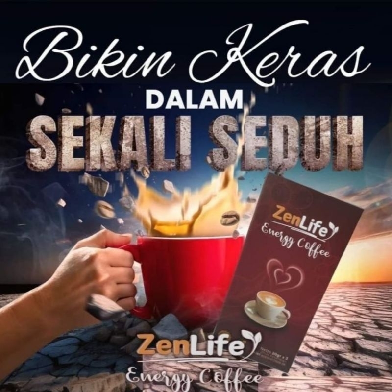 

ZENLIFE ENERGY COFFEE 1 BOX ISI 5 SACHET EKSTRAK GINSENG ORIGINAL KOPI KESEHATAN