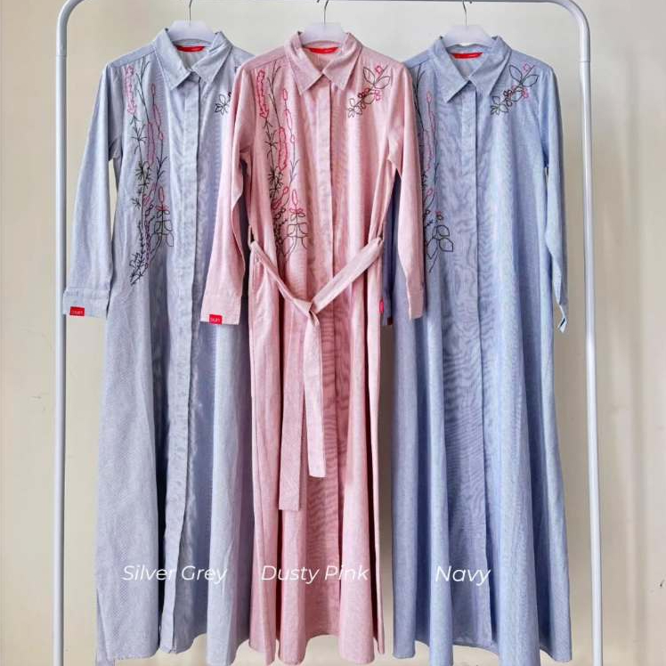 Dauky Gamis Bordir Emboidery  Tunik Remaja Wild Series Gamis Lebaran 2025 Estetik