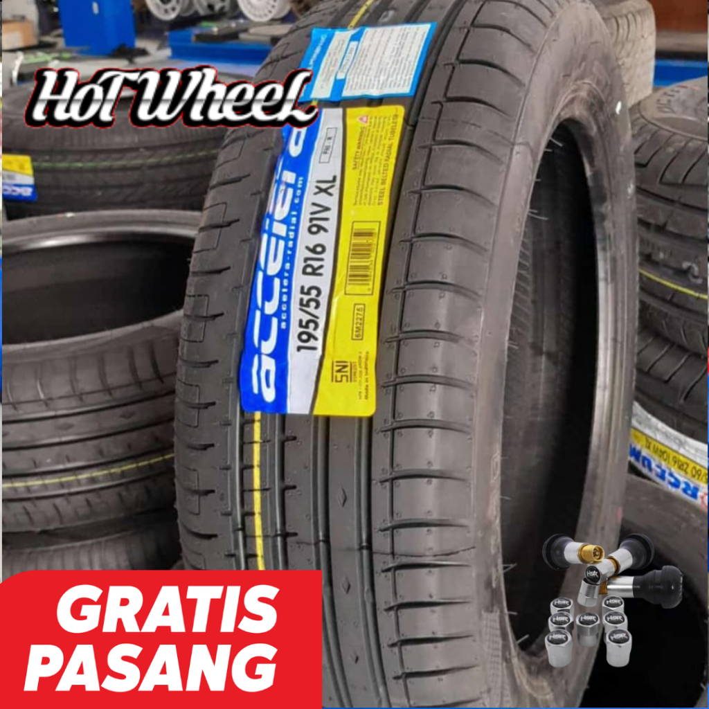 BAN STANDAR JAZZ,CITY,VIOS,YARIS RING 16 195 55 R16 BAN MOBIL TUBELESS RACING - BANDUNG