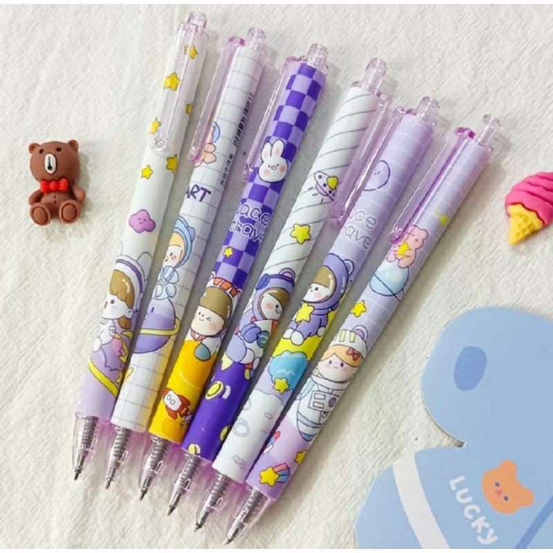 

Pulpen Gel Motif Cartoon Pulpen Mekanik Lucu Anak Sekolah Purple Series