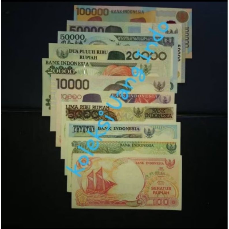 uang kuno set 90an 100 -100.000Gress