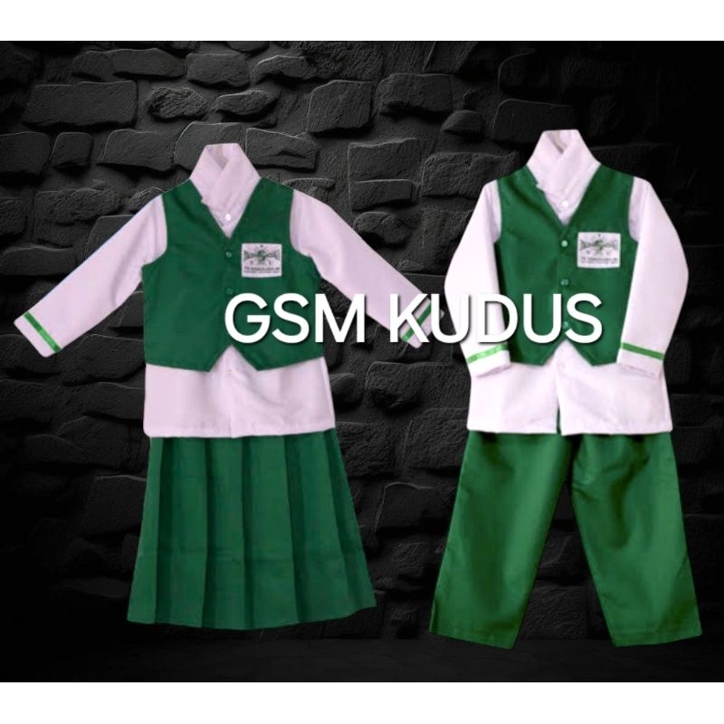 Seragam TK nasional NU Muslimat Hijau