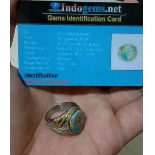 NATURAL PIRUS PERSIA RING 8 INCLUDE MEMO