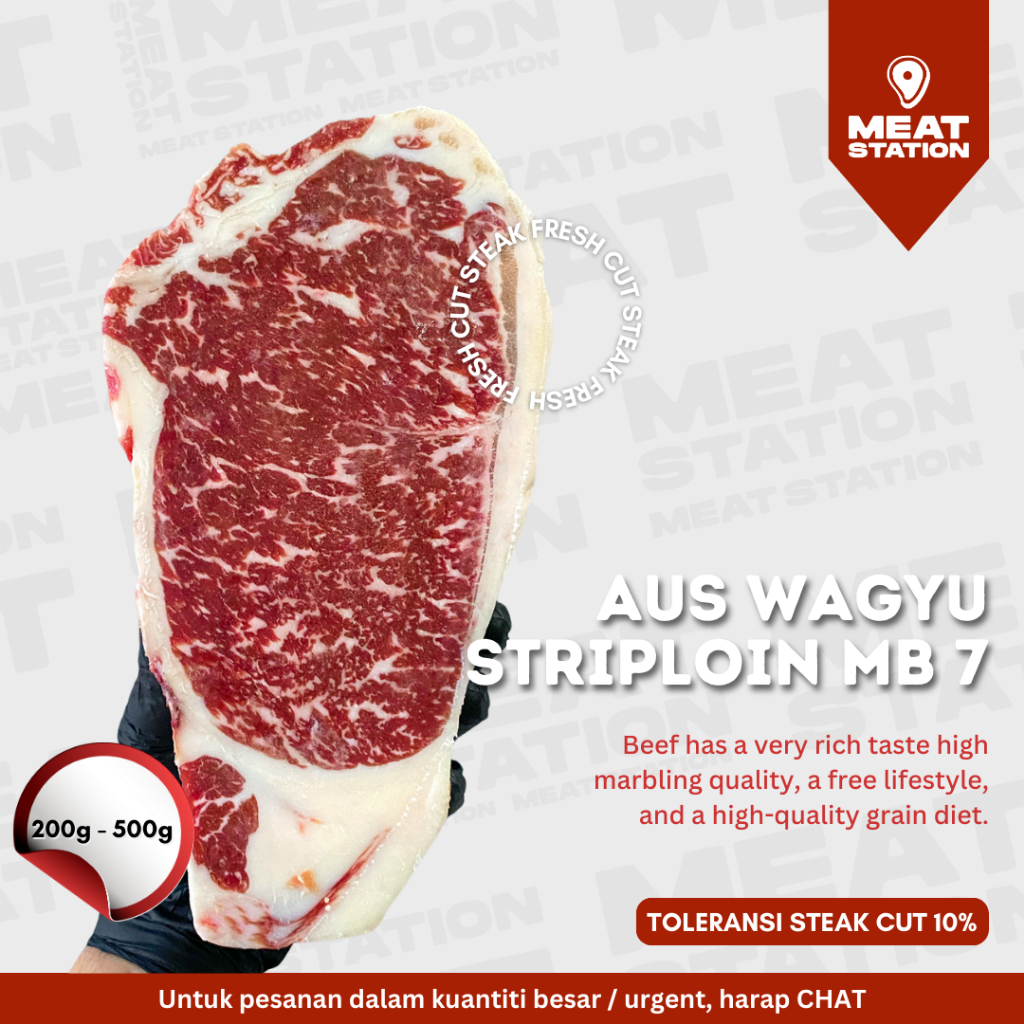 

AUS Wagyu Striploin MB 7 / Beef Steak / Beef Import
