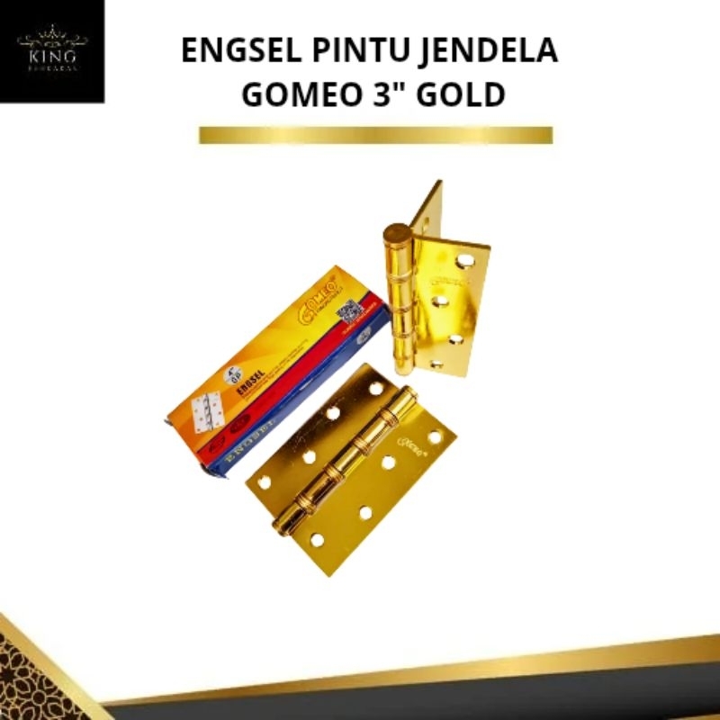 ENGSEL PINTU JENDELA BEARING GOLD GOMEO 3"