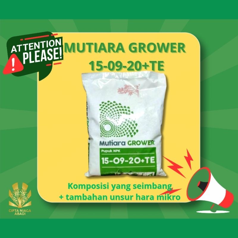 NPK Mutiara GROWER 15-09-20+TE