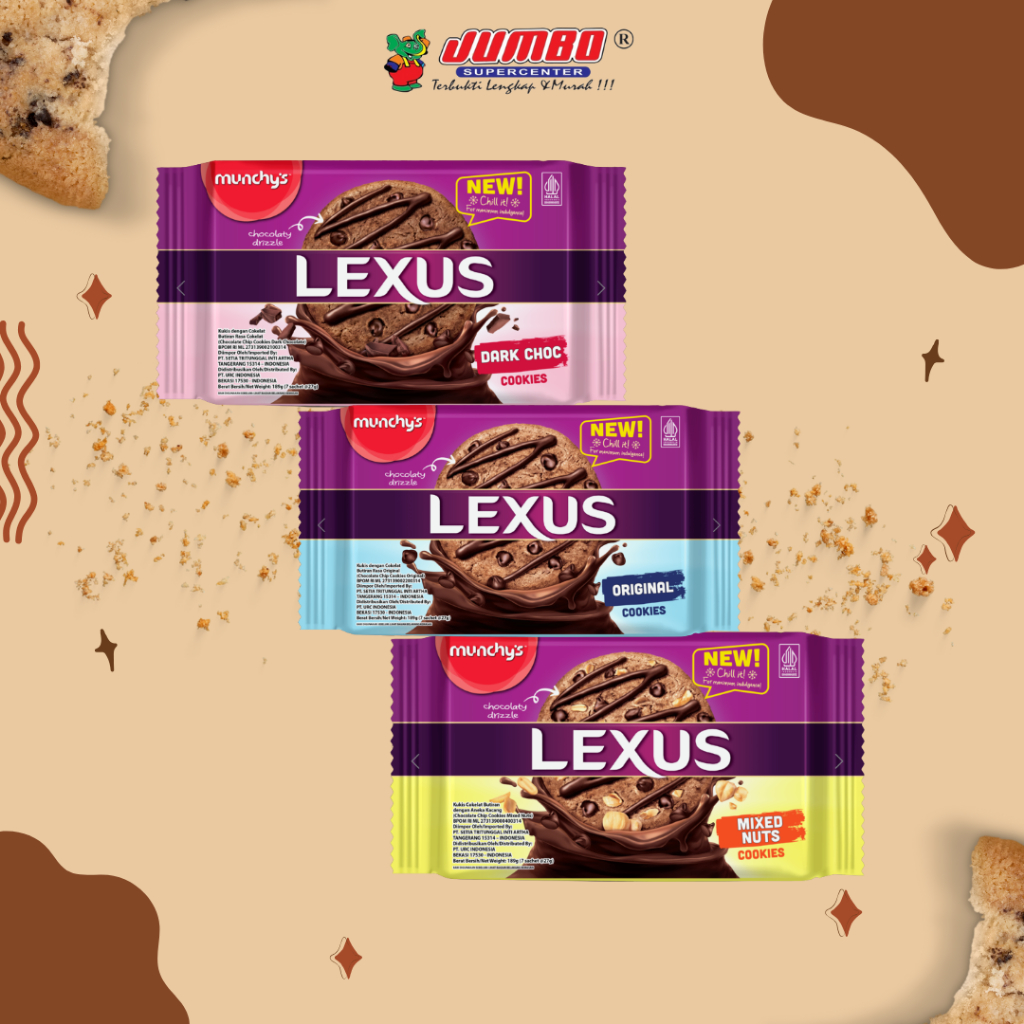 

Munchy's LEXUS Cookies 189g - Biscuits/Cookies - Makanan Ringan