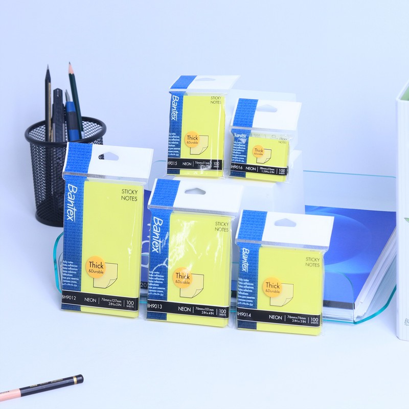 

[Terminal Stationery 01] Bantex Sticky Note Polos / Kertas Memo Warna Kuning Tebal dan Tahan Lama BH90XX