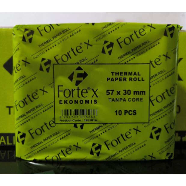 

KERTAS THERMAL FORTE 57X30 MM - 1 Pack (Isi 10 Pcs)
