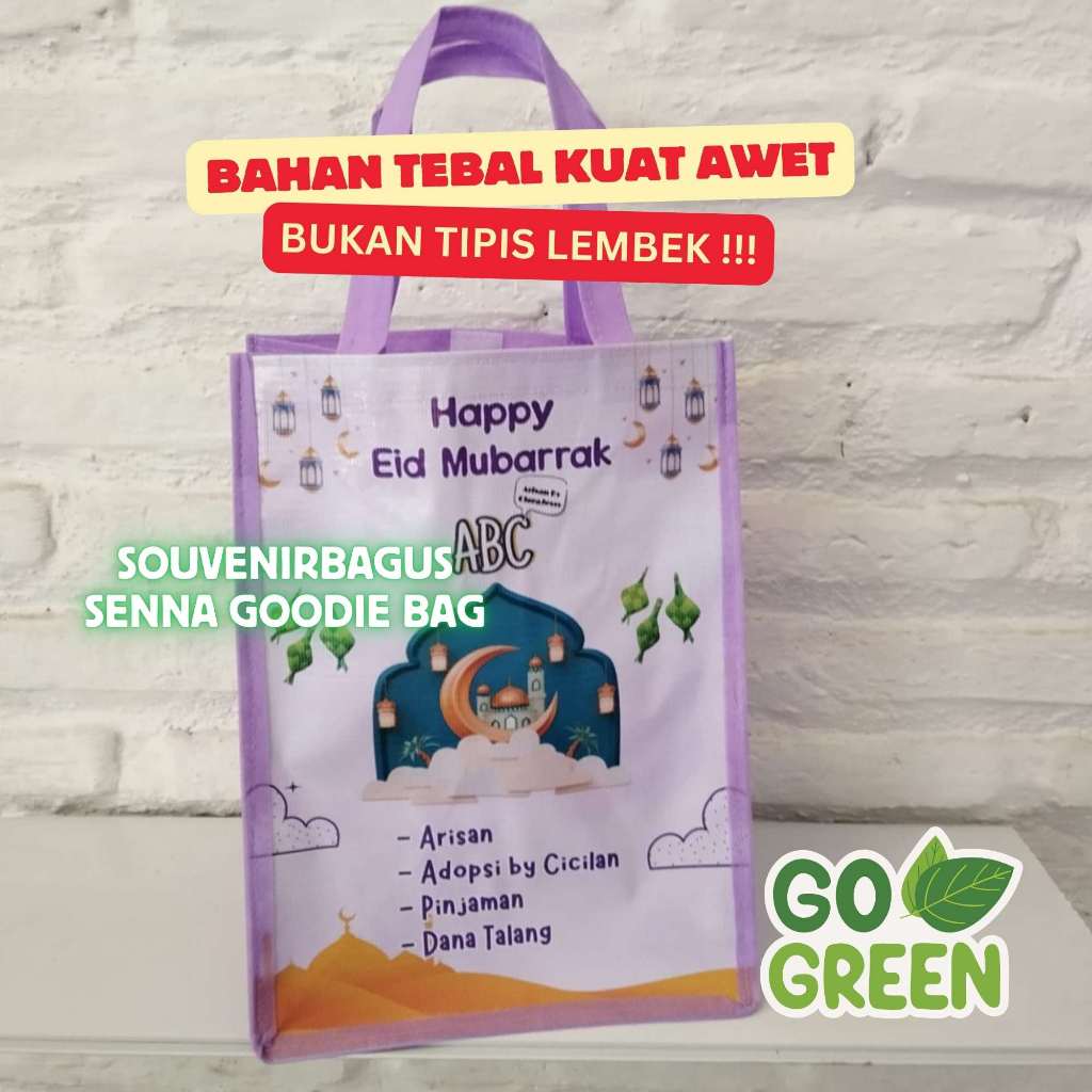 Tas Lebaran Parsel Idul Fitri Jumbo oleh oleh haji umroh custom Goodie Bag Promosi Muat Beras Zakat
