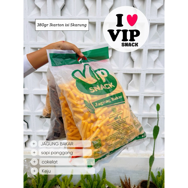 

5 karung Vip Snack 360gr Jagung bakar - Keju - Sapi panggang - Cokelat