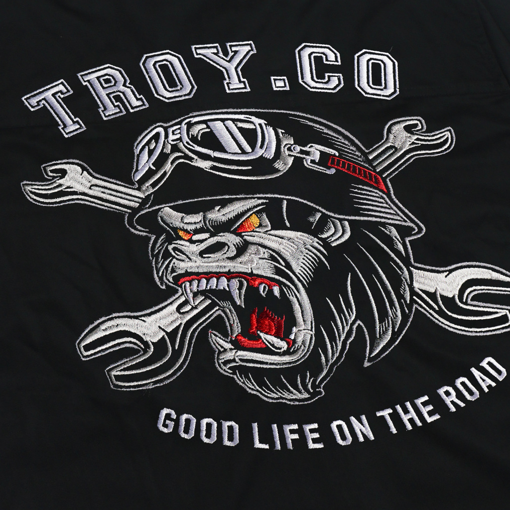 Troy Company Work Shirt Workwear Black Aviator Gorilla - Kemeja Kerja Workshirt Hitam WSD 3048