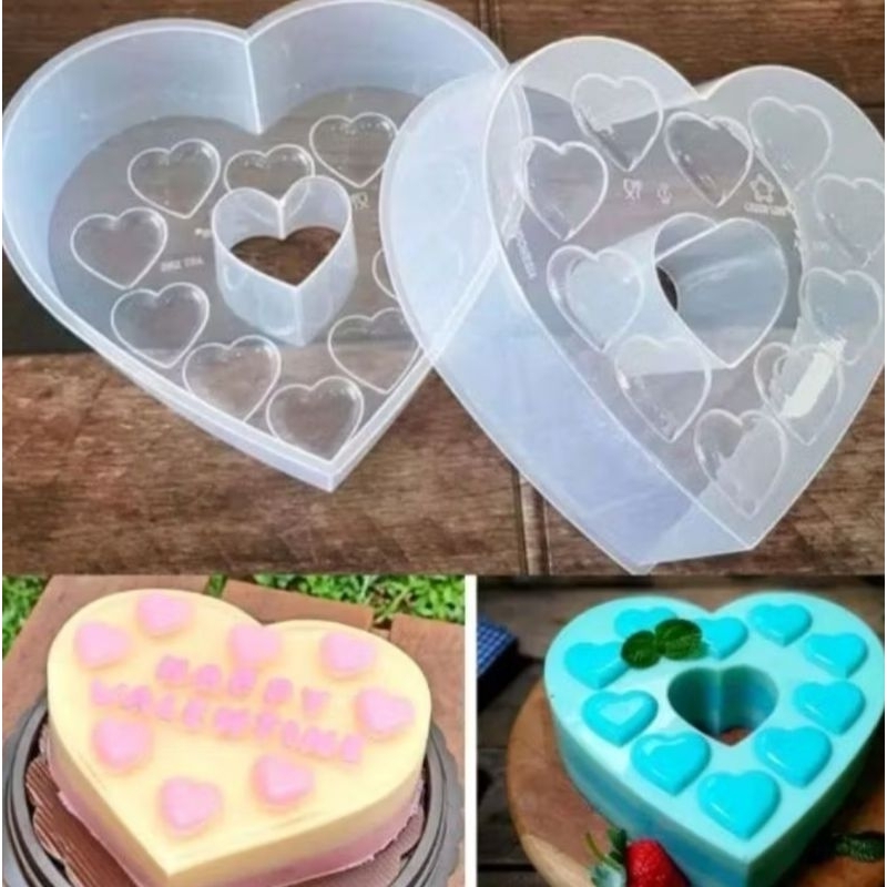 Cetakan Puding Jelly /Agar Love Plastik Cetakan Puding Love /Cetakan Bolu Kukus