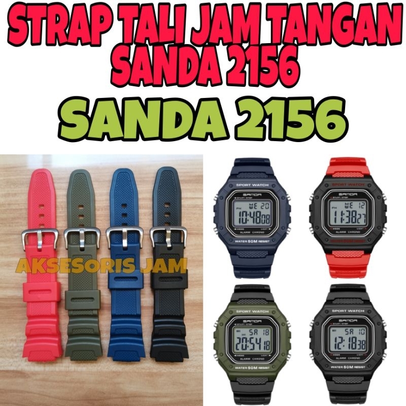 Strap tali jam tangan untuk Jam Tangan Sanda 2156 Sanda2156 Sanda-2156 berkualitas
