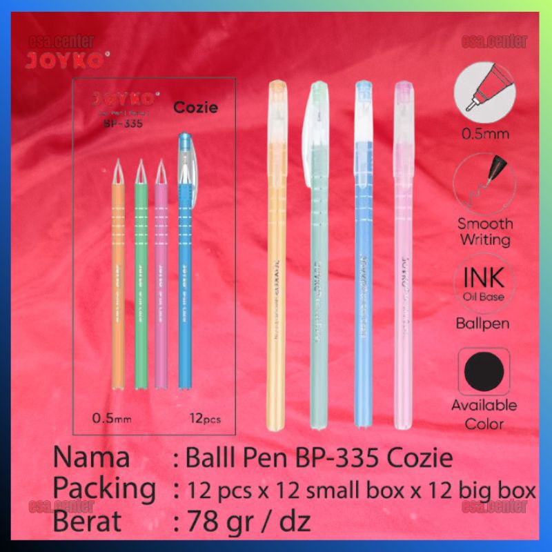 

Ball Pen Pulpen Pena Joyko BP-335 COZIE Pastel