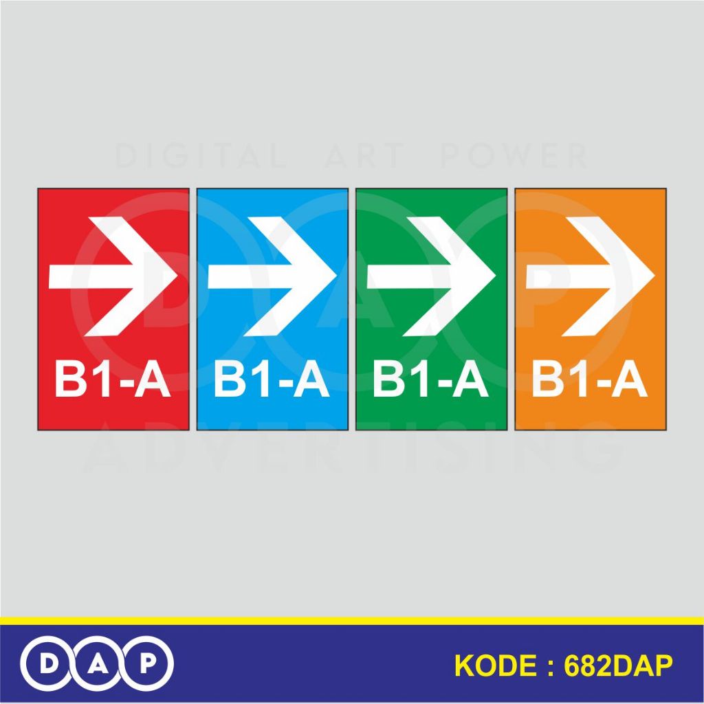 

682 - STIKER PANDUAN JALAN GEDUNG KANAN - 50 X 80 CM - VYNIL - TERBAIK