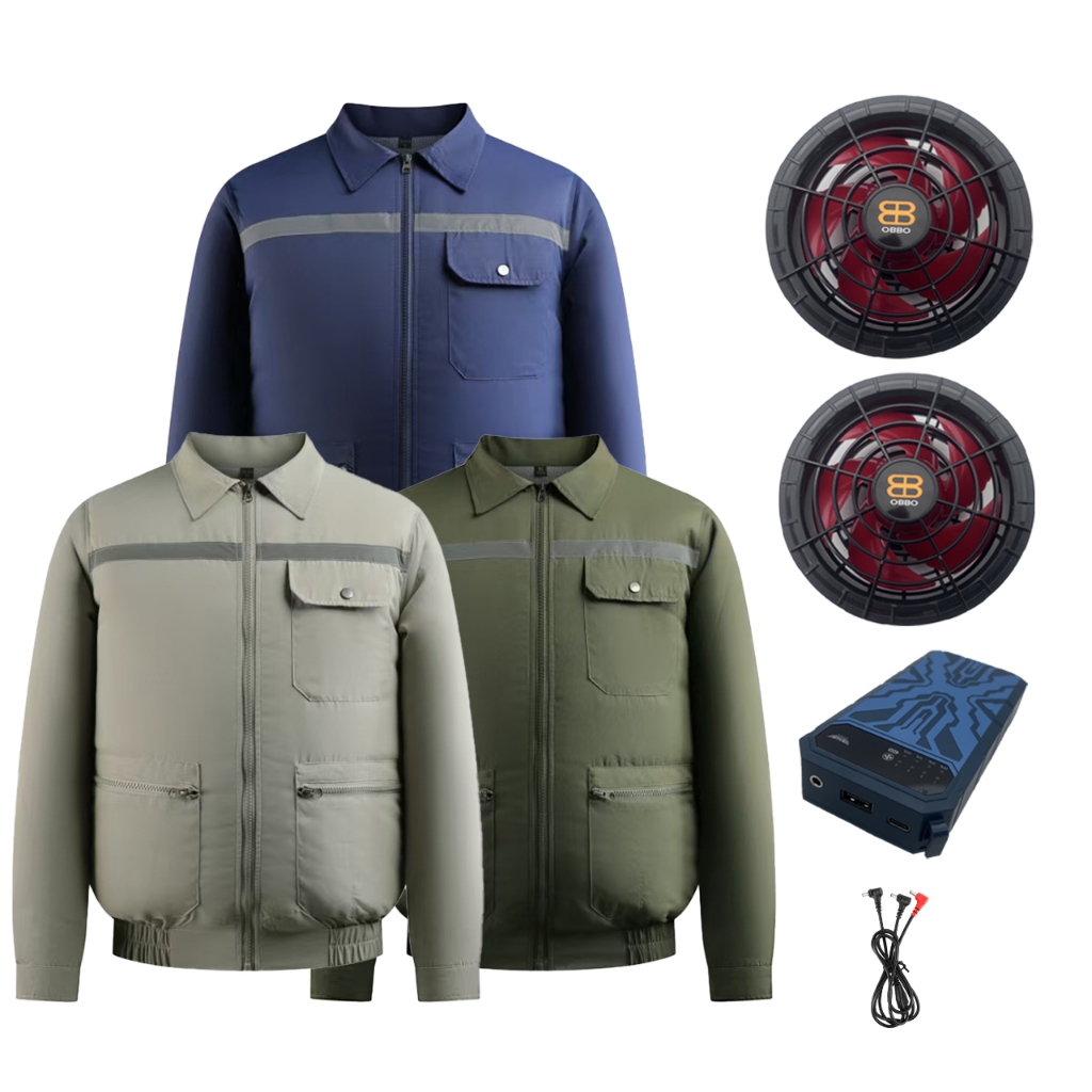 OBBO [Kualitas Jepang] baju kipas angin jaket kipas angin jepang jaket dengan kipas baju kipas angin