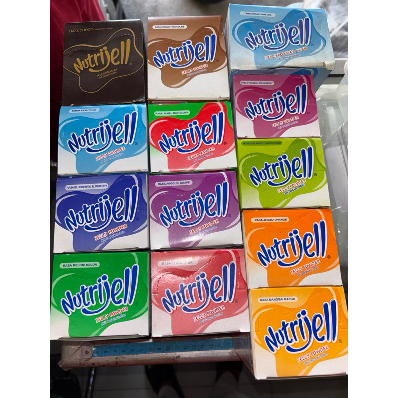 

AGAR-AGAR NUTRIJELL - AGAR AGAR NUTRIJELL ANEKA RASA BUAH KEMASAN PER PAK/BOX(isi 12pcs)