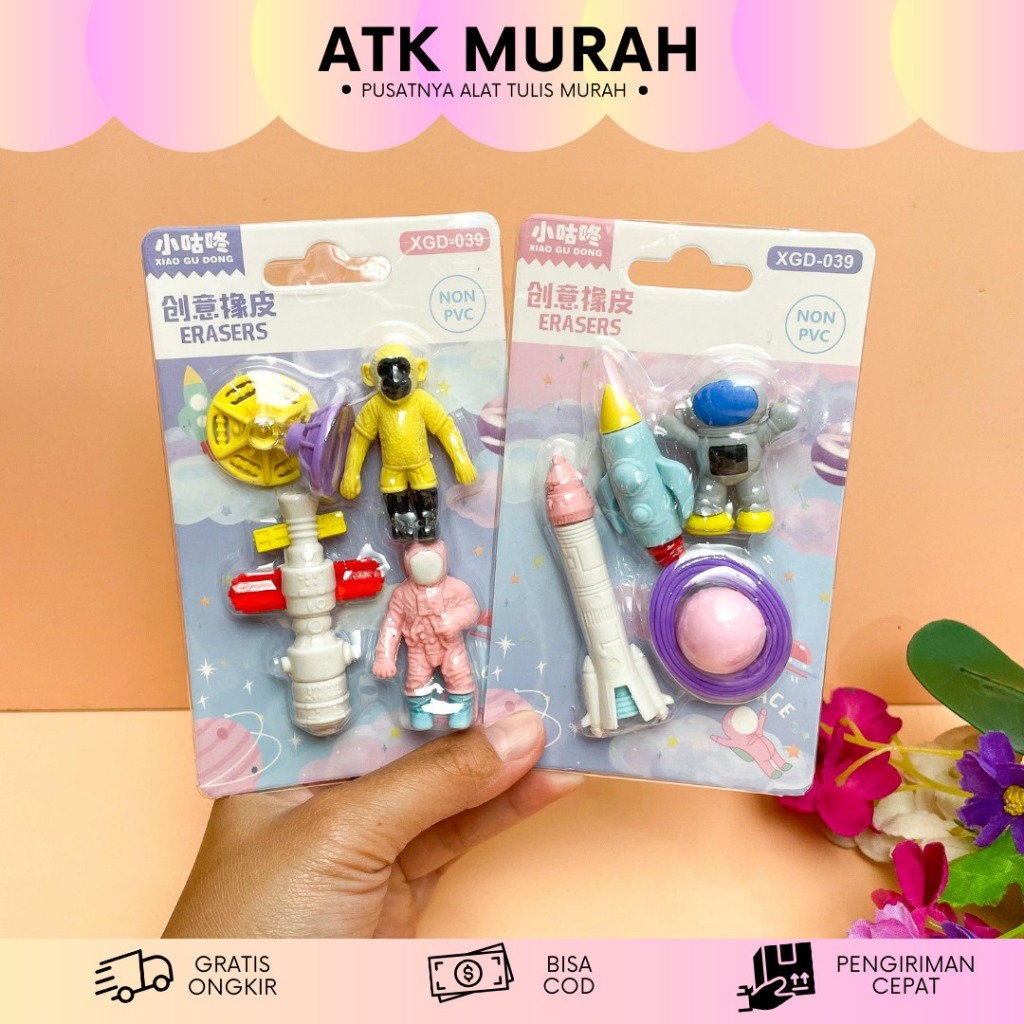 

PENGHAPUS PAPAN 1 SET 4 PCS ASTRONOT PASTEL XGD-039 ER-1807 ERASER ALAT TULIS SEKOLAH LUCU