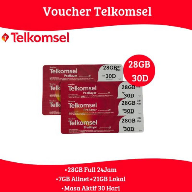 Telkomsel Vo  HOTPROMO 32GB (28GB+4GB WA) 30 HR