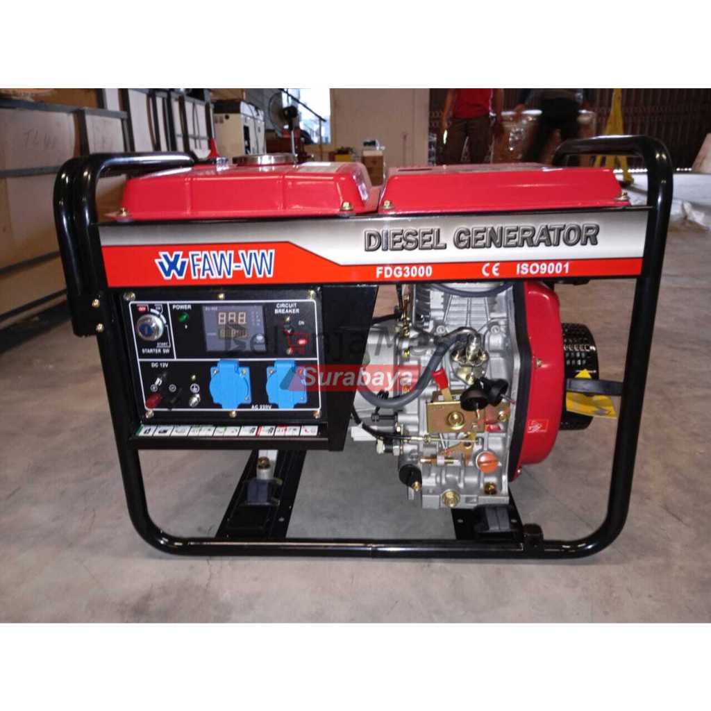 Genset Open Diesel 2700 Watt FDG 3000 FAW VW Kota Surabaya