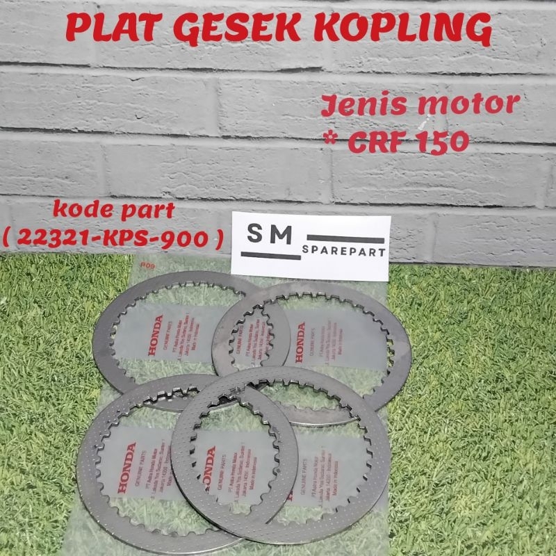 Plat gesek kopling motor honda CRF 150 kode part ( 22321-KPS-900 )