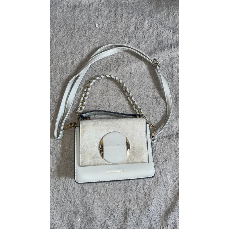 Preloved Tas Amourre Fashion Original Murah Abu Abu