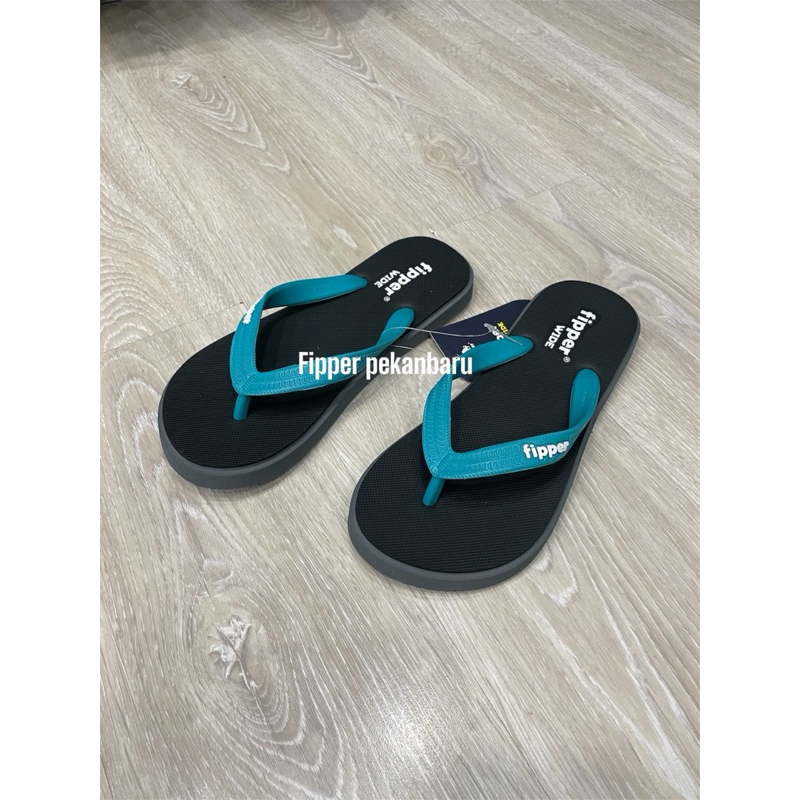 Sendal Fipper Wide Original For Man/Women - Black/Grey/Turguoise