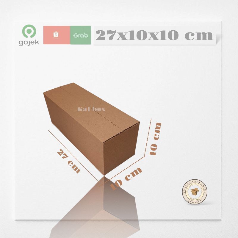 

kardus ukuran 27x10x10 cm box singel wall polos ST
