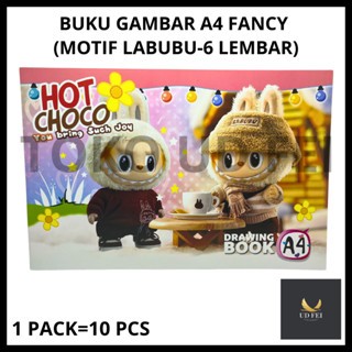 

(1 PACK=10 BUKU-- MOTIF LABUBU BARU) BUKU GAMBAR A4 FANCY / BUKU GAMBAR A4/ DRAWING BOOK/ BUKU GAMBAR LABUBU