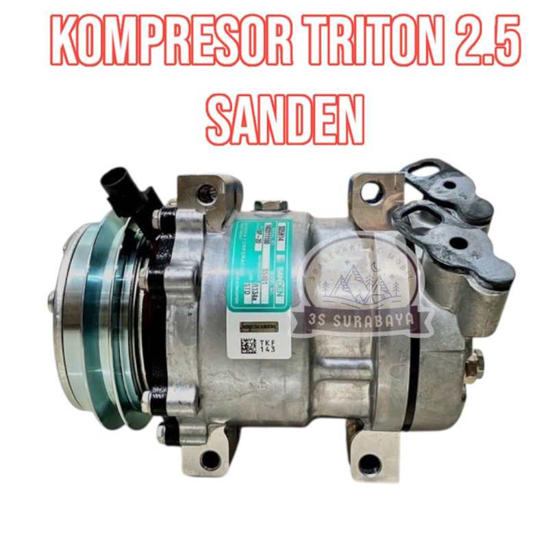 Kompresor Mitsubishi Triton 2.5 sanden 2500 CC Ac Mobil Compressor (Baru/New)