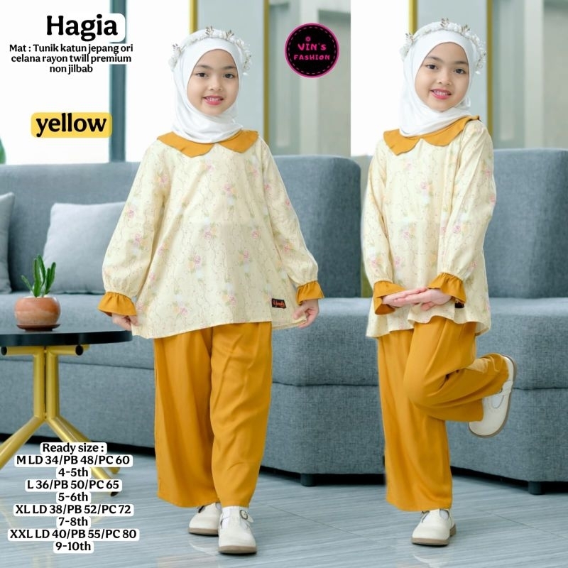baju anak setelan celana Hagia